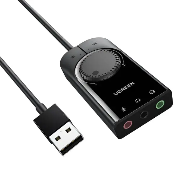 Ugreen Cm129-40964 Usb-A To 3.5Mm External Stereo Sound Adapter - Black 1