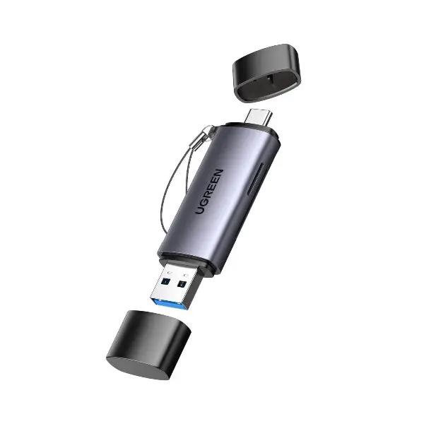 Ugreen Cm185-50706 2-In-1 Otg Card Reader | Type-C | Usb-A - Silver 1