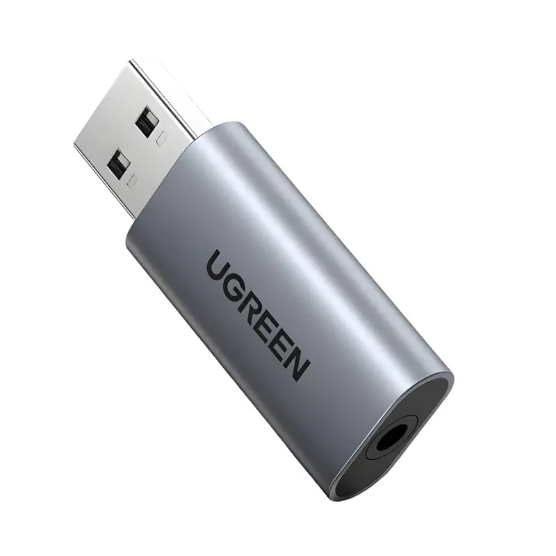Ugreen Cm383-80864 Usb-A To 3.5Mm Audio Jack External Sound Adapter - Silver 1