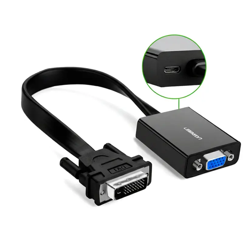 Ugreen Dvi-D 24+1 To Vga Active Video Adapter (Male To Female) – Black 1