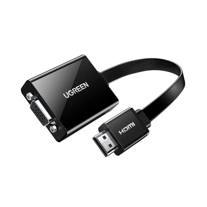 Ugreen Hdmi To Vga Adapter, With 3.5Mm Audio And Power Port - Black 1