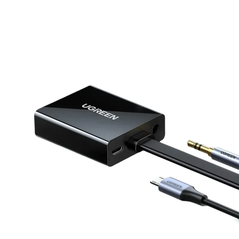 Ugreen Hdmi To Vga Adapter, With 3.5Mm Audio And Power Port - Black 2