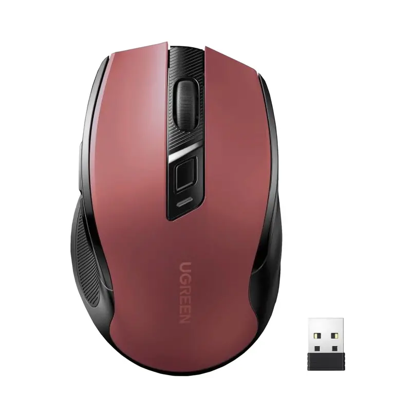 Ugreen Mu006 2.4Ghz Wireless Optical Mouse - Red 1