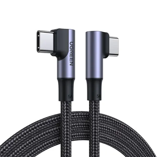 Ugreen Type-C To Type-C Right Angle Braided Cable 1M - 70696 1