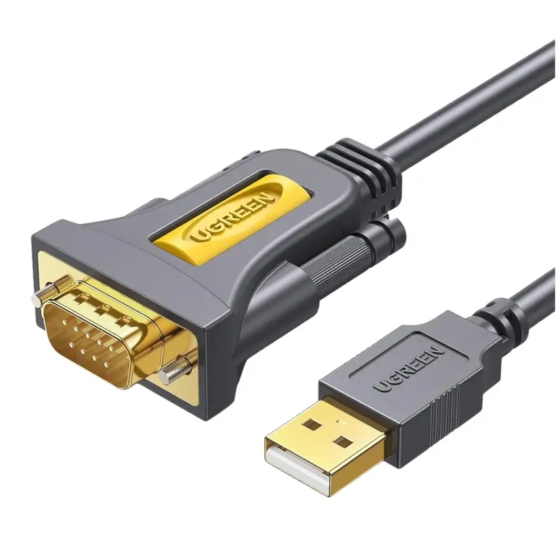 Ugreen Usb 2.0 To Rs-232 Serial Adapter Cable (Usb-A Male To Db9 Male)-Black 1