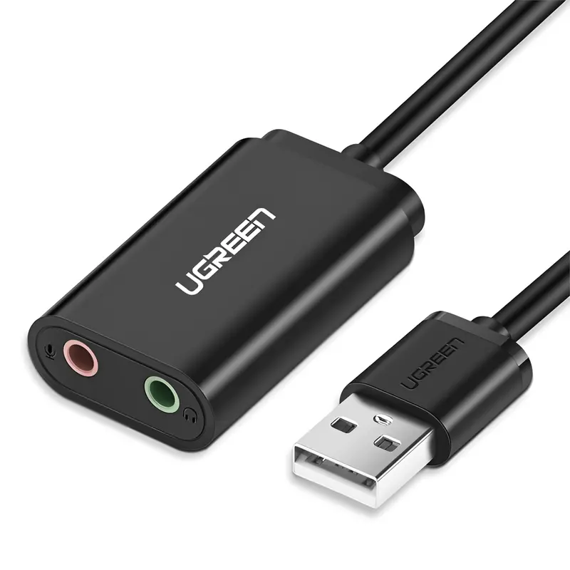 Ugreen Usb To 3.5Mm External Stereo Sound Adapter - Black 1