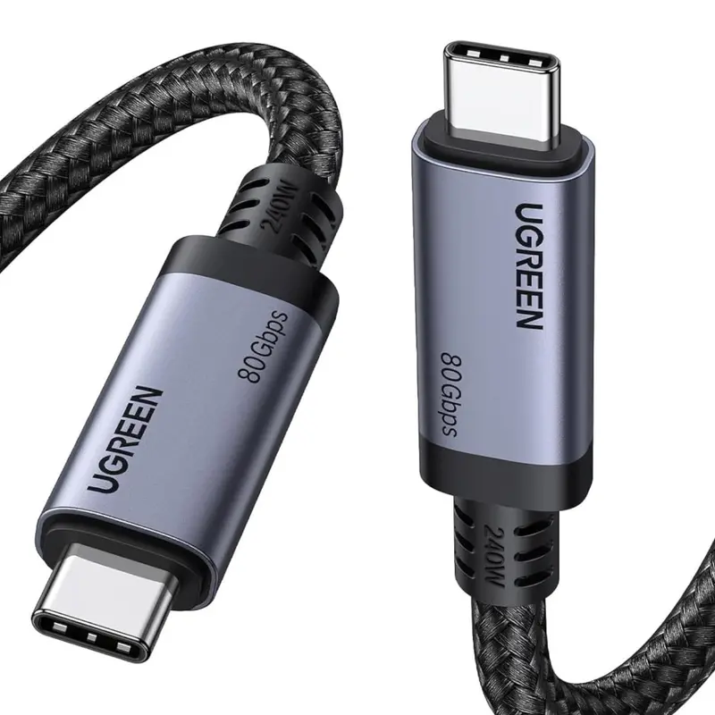 Ugreen Usb4 Gen4 240W Usb-C To Usb-C Cable (Black) 1