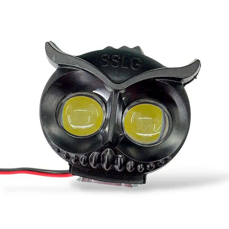 Ullu Shape Led Bike Light 12V 18W Dual Color (White And Yellow Light With Blink, Flasher & High Beam Effect) – Super Bright Waterproof Headlight For All Bikes & Scooters | Stylish Owl Led Light For Bike Modification 1