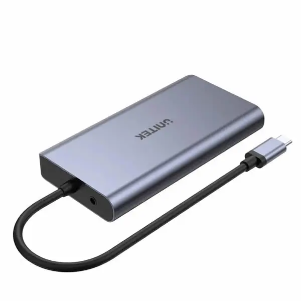 Unitek D1019b Usb3.1 Type-C 8-In-1 Port Replicator With 100W Power Delivery 2