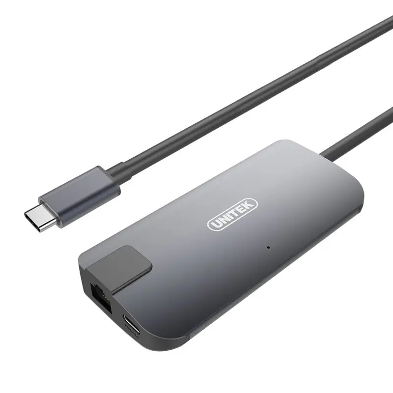 Unitek Y-Dk09016 Usb3.1 Type-C Multi Port Hub With 4K Hdmi, Vga & Gigabit Lan 1