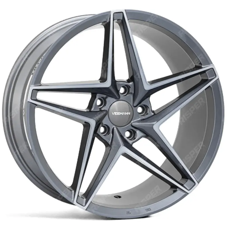 Veemann - V-Fs46 20X8.5 5X120 Et35 Cb72.56 - Graphite Smoke Machined 1
