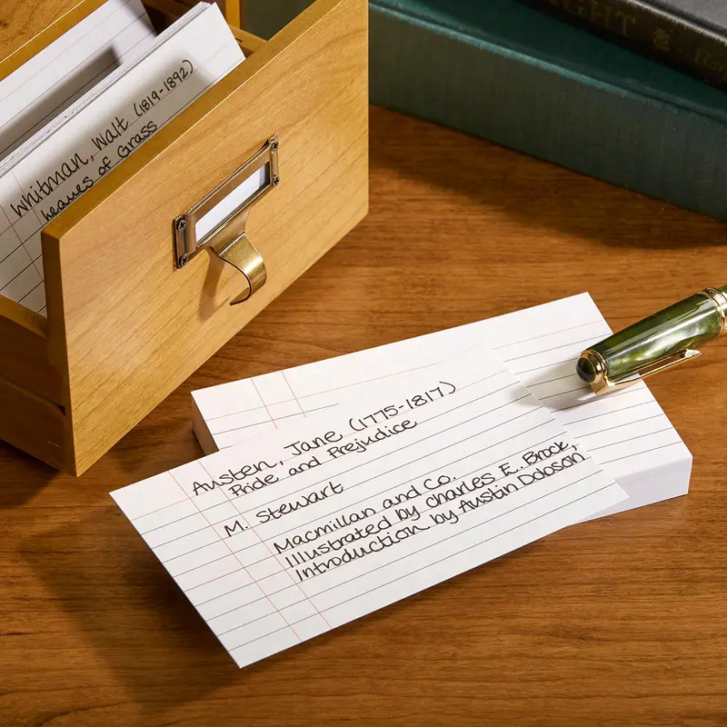 Vintage Library Catalog Cards (Set Of 50) 1
