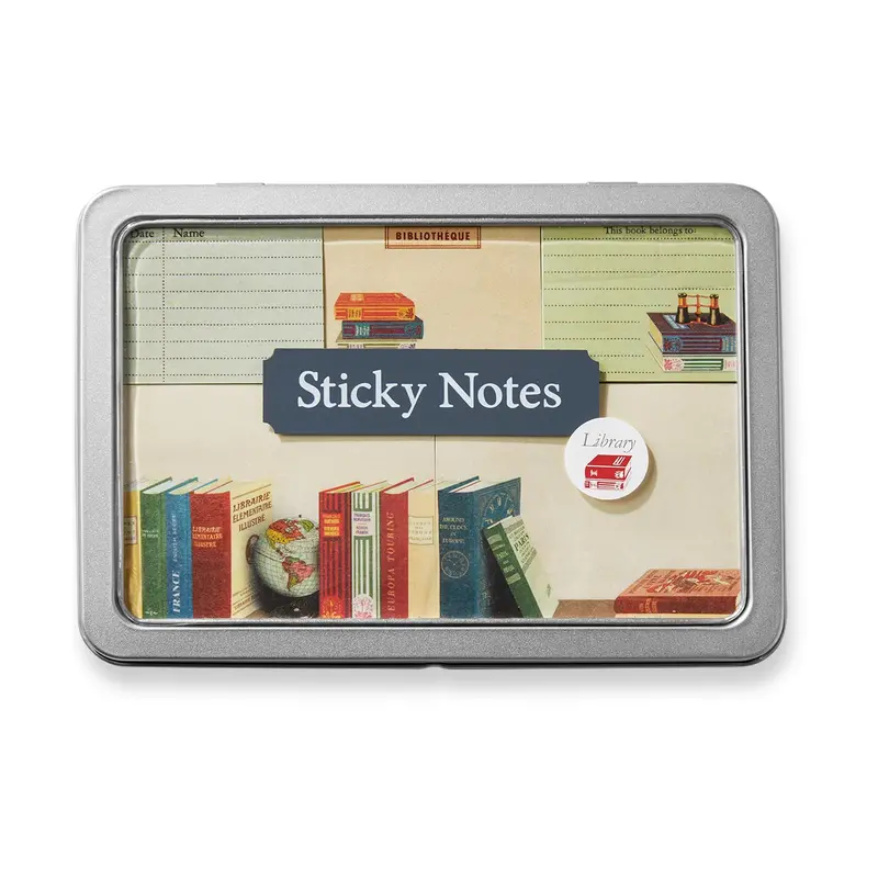 Vintage Library Sticky Notes 1