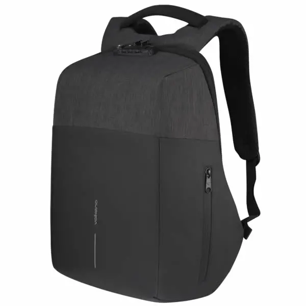 Volkano Deux Series 15.6" Laptop Backpack - Black/Charcoal 1