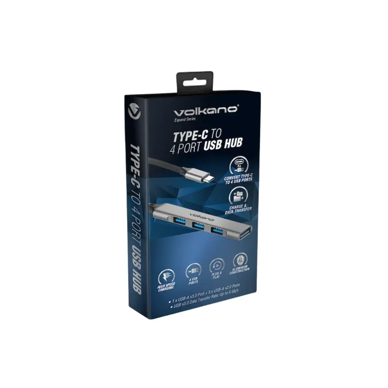 Volkano Expand Series Type-C To 4-Port Usb Hub 2