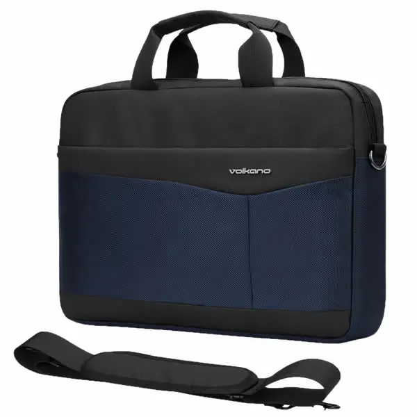 Volkano Seismic 15.6" Laptop Shoulder Bag - Black/Navy 1
