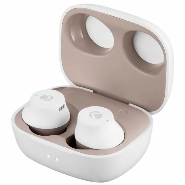 Volkano Taurus Series 2.0 True Wireless Earphones & Charging Case - White 1