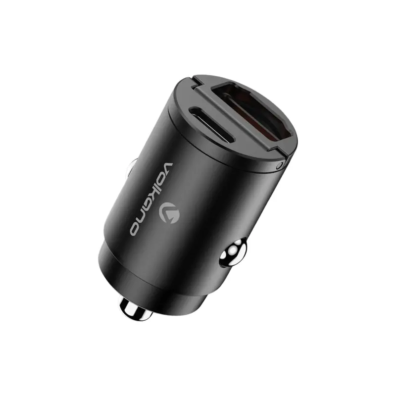 Volkano Veilix Series 45W Pd Dual Usb-A And Usb-C Ultra Small Car Charger - Black 1