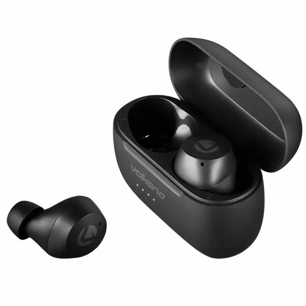 Volkano Vk-1133-Bk(V2) Pisces Series True Wireless Earphones With Charging Carry Case - Black 1