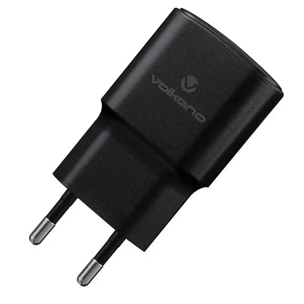 Volkano Volt M Series 2A Usb Wall Charger – Black With Micro Usb 1