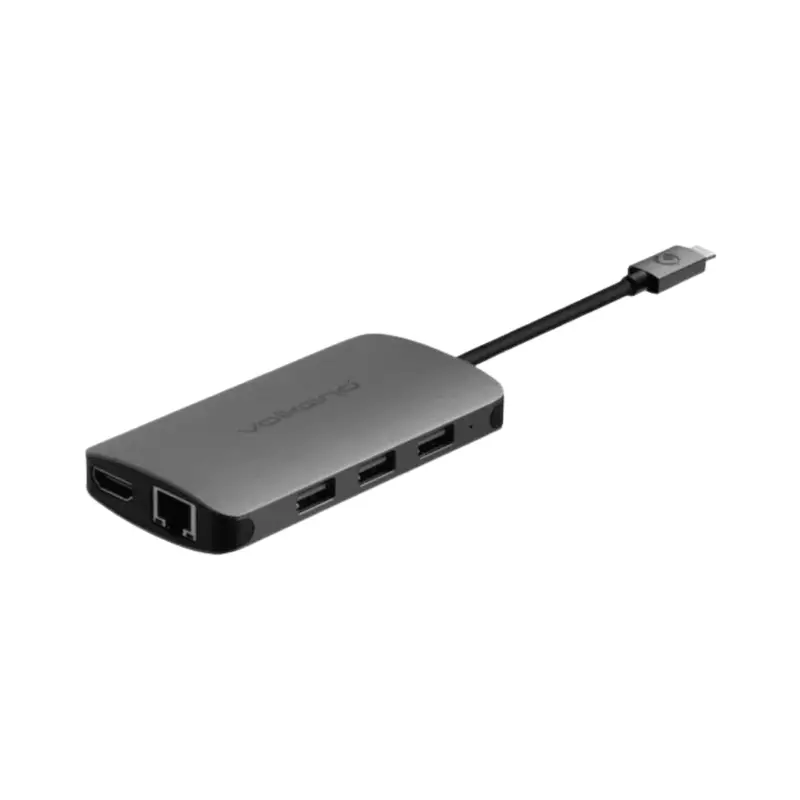 Volkanox Core Multi Series Usb Type-C - Hdmi + 3X Usb 3.0 + Lan + Card Reader + Audio + Pd 1