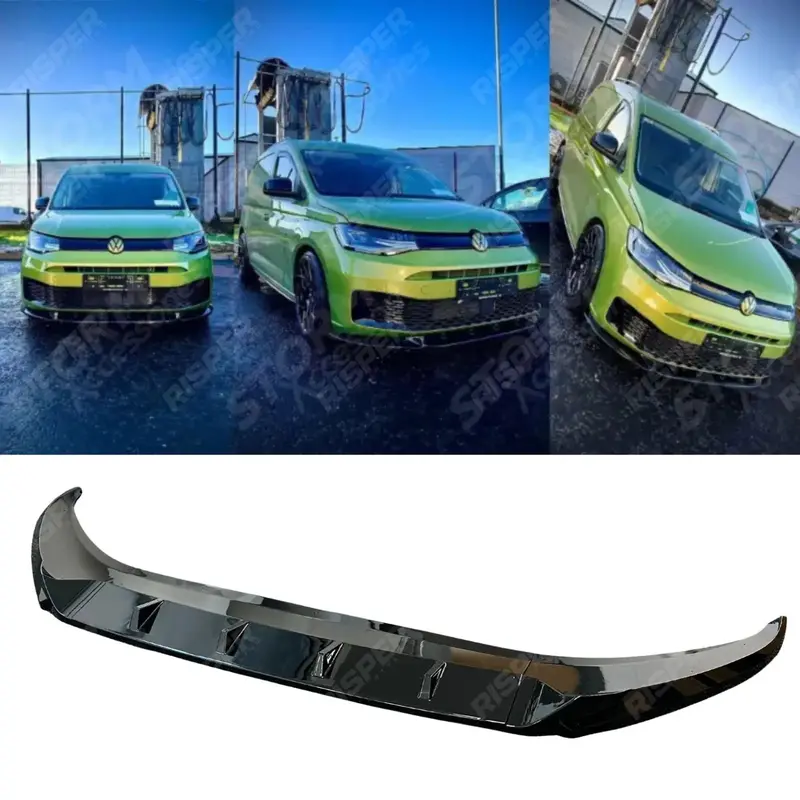 Vw Caddy 2021 On V2 Front Splitter - Gloss Black 1