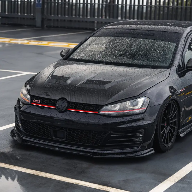 Vw Golf Gti & Golf Gtd Mk7 Evo-1 Gloss Black Front Splitter By Zaero (2013-2017) 2