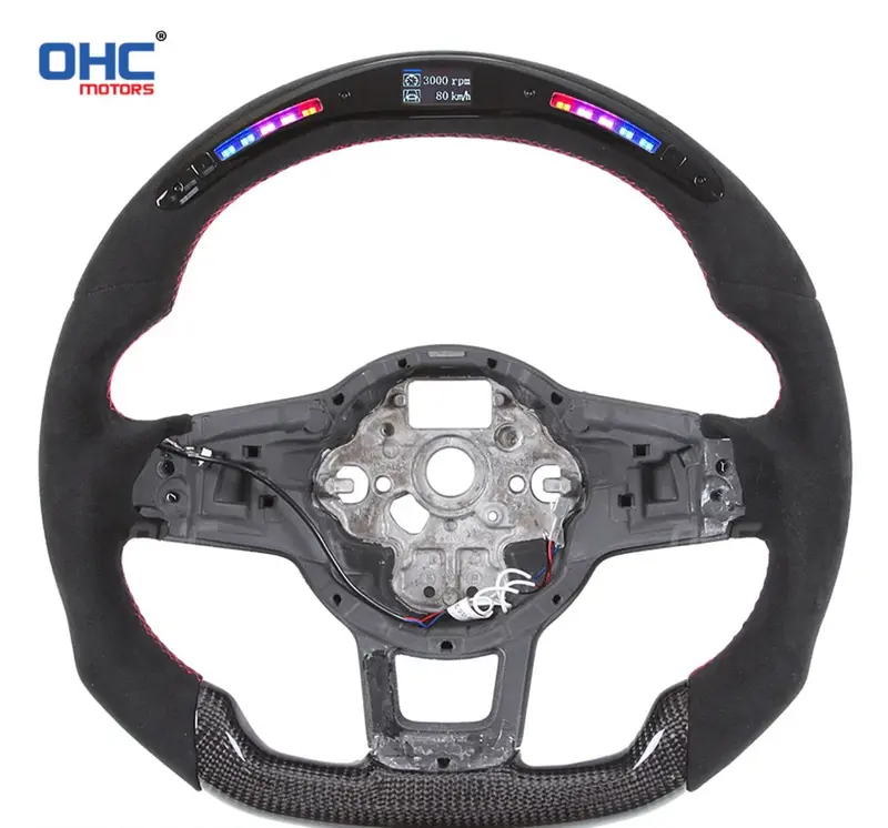 Vw Golf / Gti / R Mk8 & Mk8.5 Led Race Display Custom Steering Wheel By Ohc 1