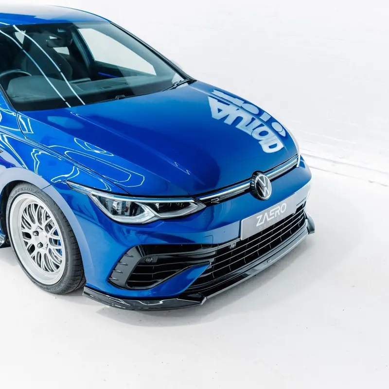 Vw Golf R Mk8 Evo-1 Gloss Black Front Splitter By Zaero (2020-2024) 2