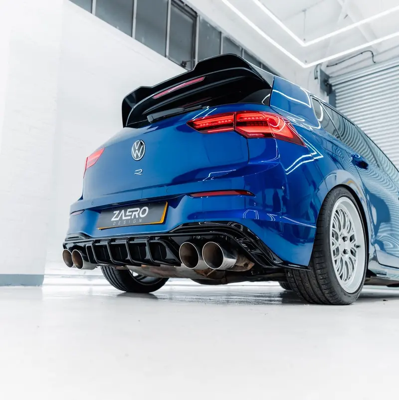 Vw Golf R Mk8 & Mk8.5 Evo-1 Gloss Black Rear Diffuser By Zaero (2020+) 2