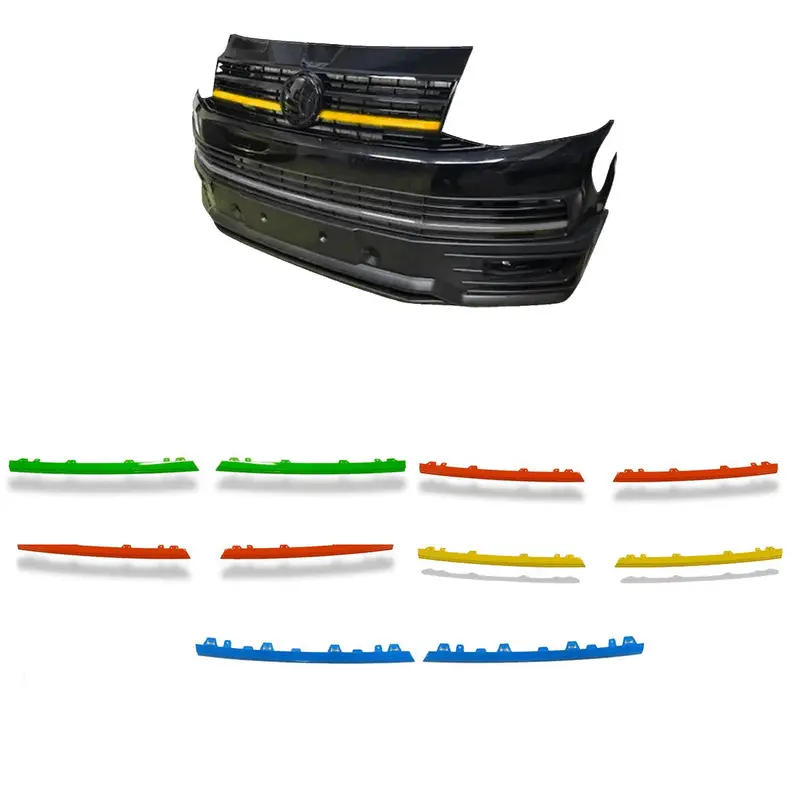 Vw T6 Transporter 2015-2019 Front Upper 2-Piece Clip In Grille Streamer 1
