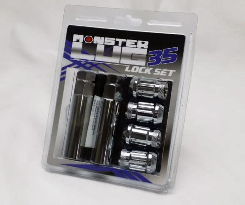 Wheel Mate Monster 35 Locking Lug Nut Set Of 4 - Black 14X1.50 1