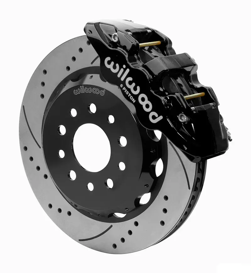 Wilwood Aero6 Front Hat Kit 14" Black 2018-2025 Jeep Jl Srp W/Lines 2
