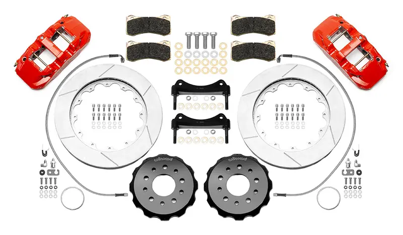 Wilwood Aero6 Front Hat Kit 14" Red 2018-2025 Jeep Jl W/Lines 2