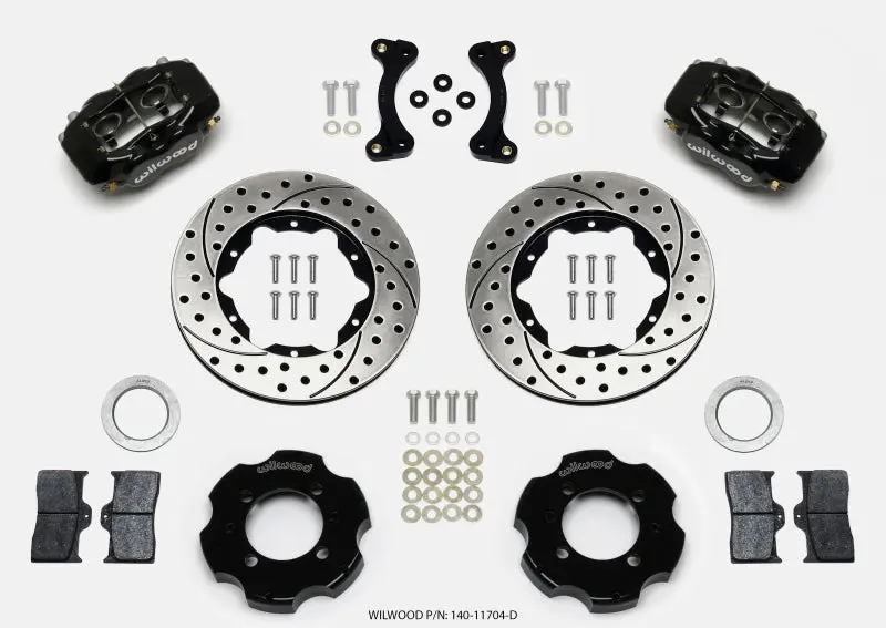 Wilwood Forged Dynalite Front Hat Kit 11" Drilled/Slotted 1991-2005 Mazda Miata 2