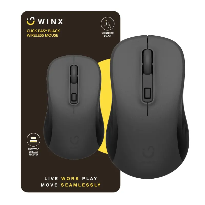 Winx Click Easy 1600Dpi 2.4Ghz Wireless Mouse - Black 1