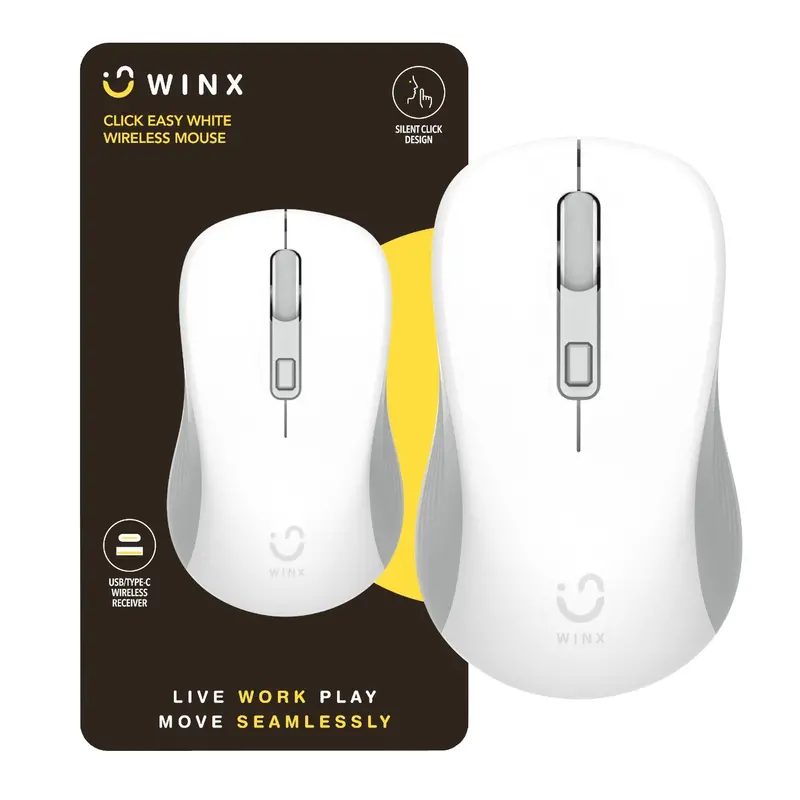 Winx Click Easy 1600Dpi 2.4Ghz Wireless Mouse - White 1