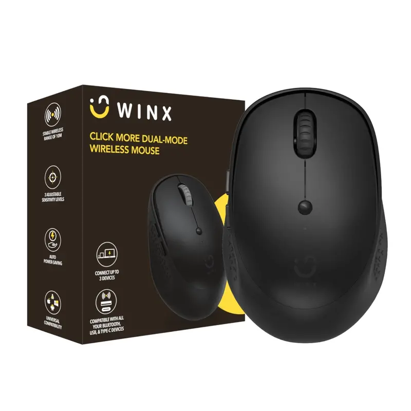 Winx Click More Dual-Mode Wireless Mouse - Black 1
