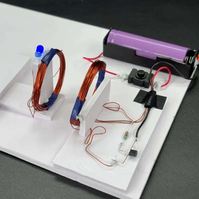 Wireless Power Transfer System Diy Project Kit | Wireless Electricity Transmission Science Experiment Kit For Students & Stem Projects 1