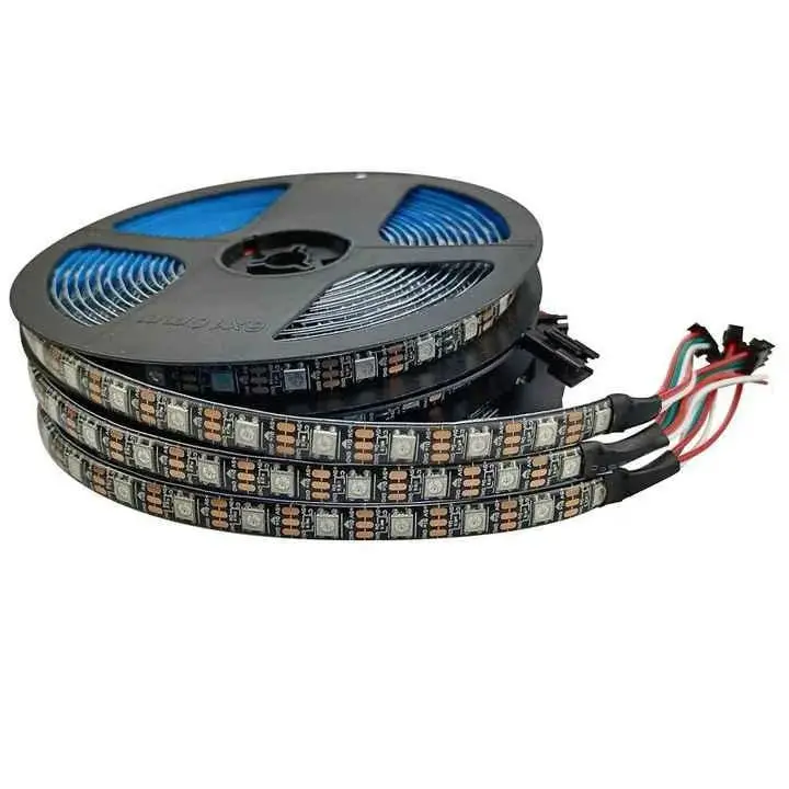 Ws2812b 5050 Smd Rgb Led Strip 5 Meter | Programmable Pixel Led Light For Arduino, Esp32 & Diy Projects 1