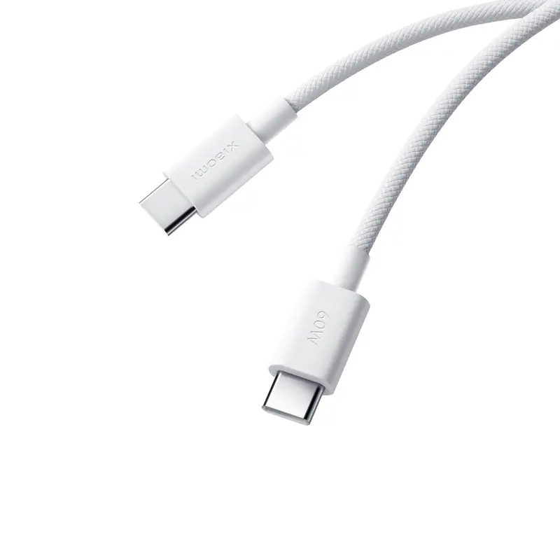 Xiaomi 3A Braided Usb Type-C To Usb Type-C Cable 1M - White 1
