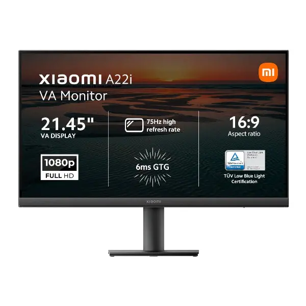 Xiaomi A22i 22" Full Hd 1080P Va Monitor (75Hz, 6Ms, 16:9, Hdmi/Dp, Flicker-Free, And Vesa Mount) 1