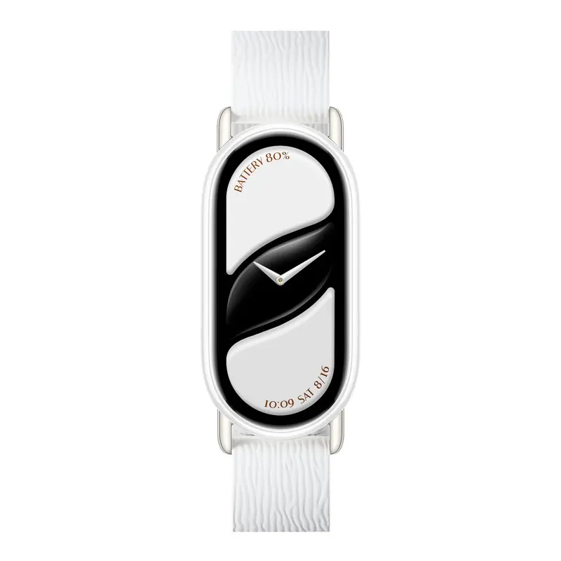 Xiaomi Smart Band 10 Magnetic Kona Leather Strap - Glacier White 1