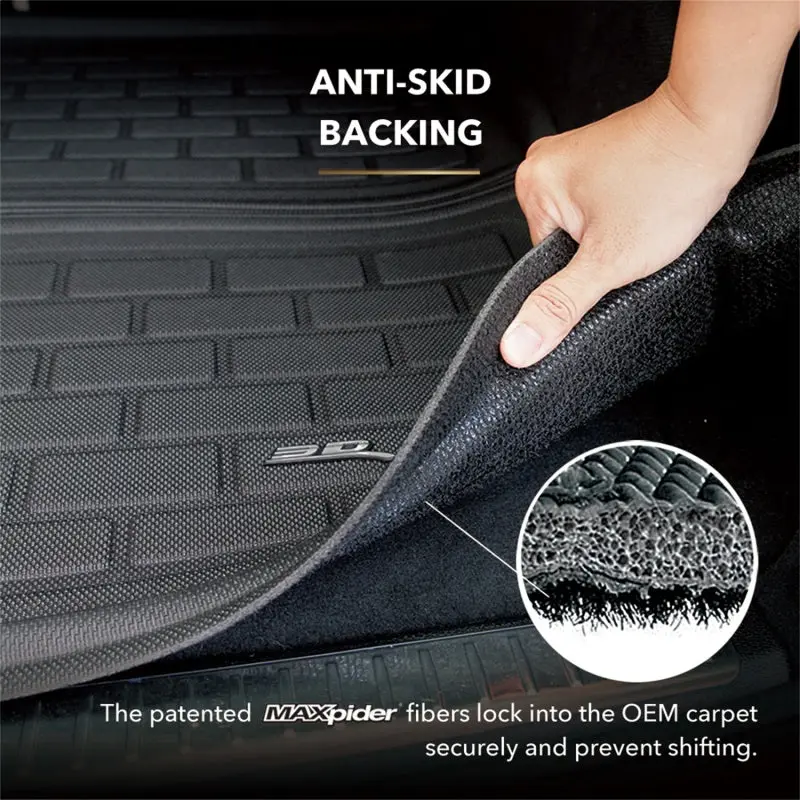 3D Maxpider 21-23 Nissan Rogue Kagu Black Cross Fold Cargo Liner 1