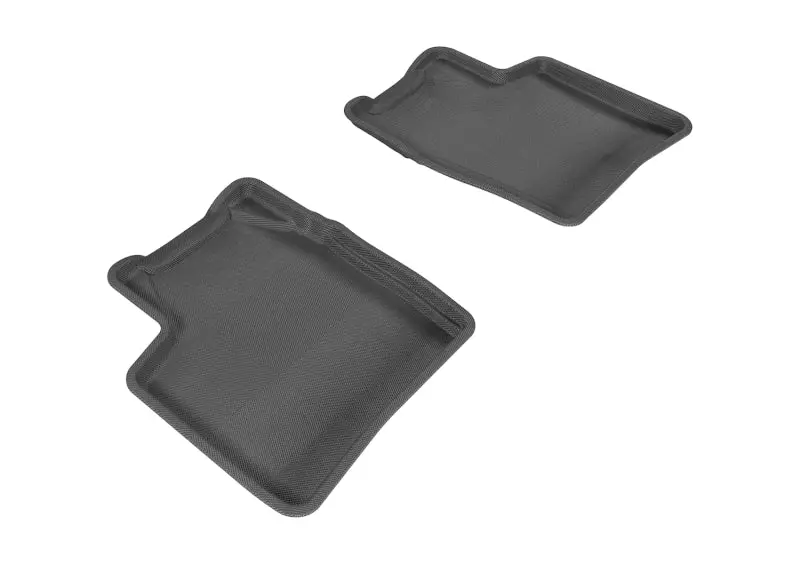 3D Maxpider Custom-Fit Black Floor Mats For 2004–2009 Toyota Prius Kagu – Second Row Only 1