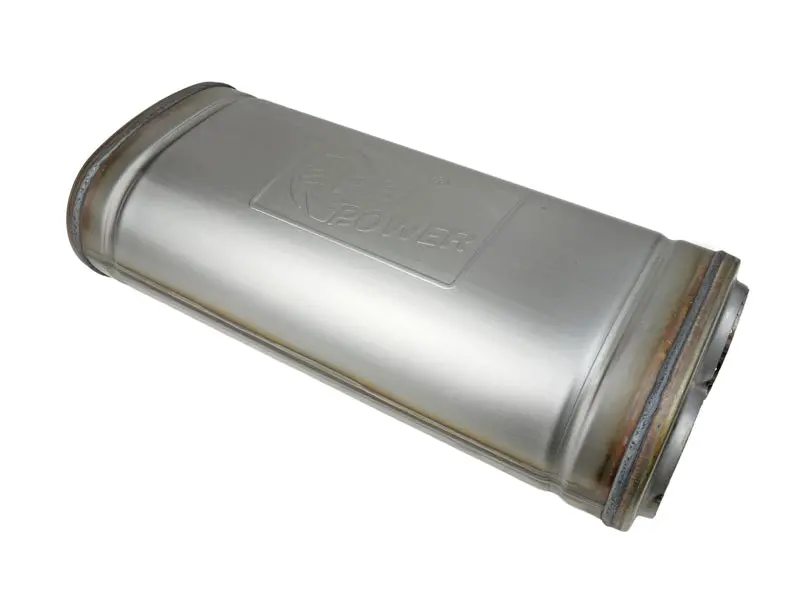 Afe Mach Force Xp Dual-Inlet/Dual-Outlet Exhaust Muffler – 2.5" Diameter, 5"H × 8"W × 18"L Oval Design 1