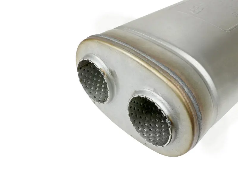Afe Mach Force Xp Dual-Inlet/Dual-Outlet Exhaust Muffler – 2.5" Diameter, 5"H × 8"W × 18"L Oval Design 2