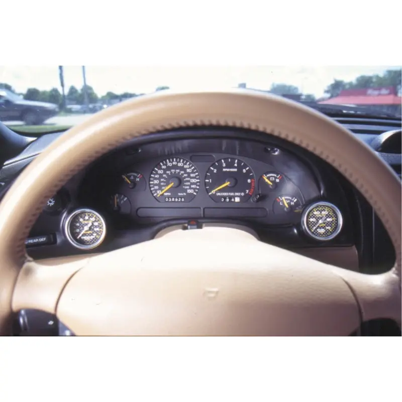Autometer 52Mm Dual Gauge Bezel For 1994–2000 Ford Mustang – Black Finish 1