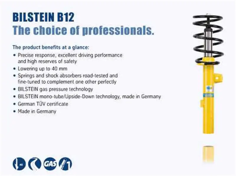 Bilstein B12 2009 Audi A3 Quattro Front And Rear Suspension Kit 2