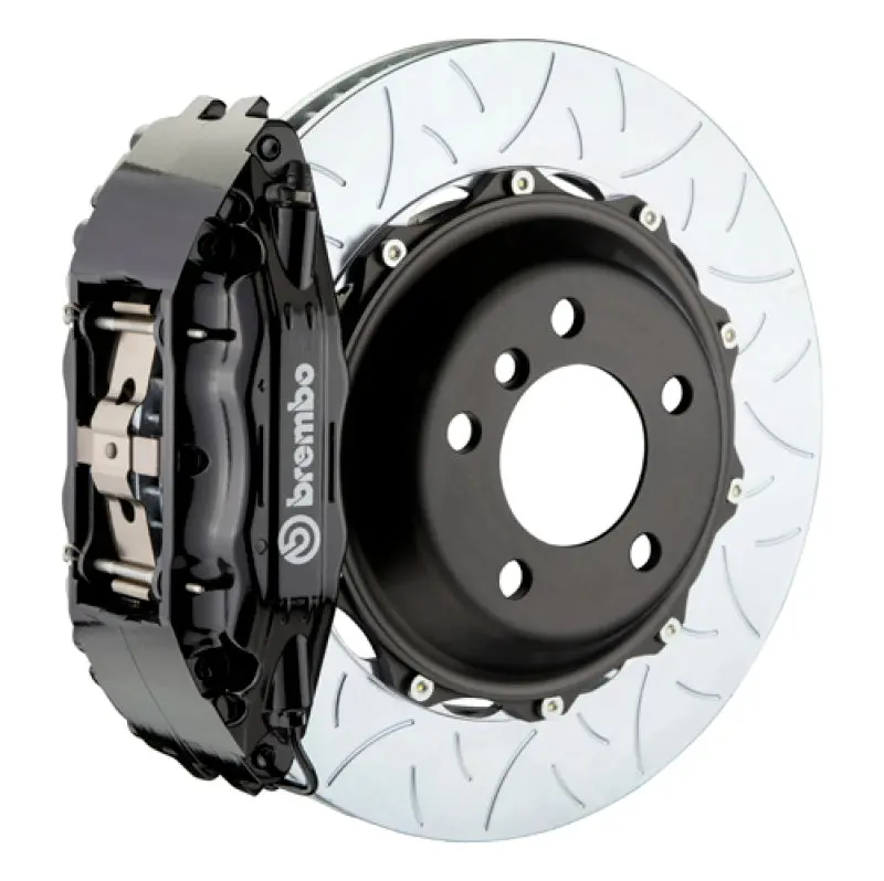 Brembo Gt Big Brake Kit For 2015–2021 Vehicles — Front, 4-Piston Calipers, 355X32Mm Two-Piece Slotted Rotors, Type-3 Black Finish 1